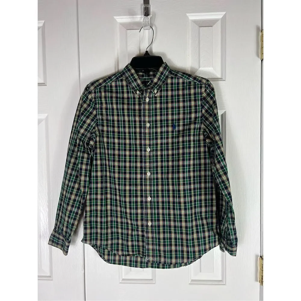 Ralph Lauren Polo Boys Natural Stretch Shirt Size L 14/16